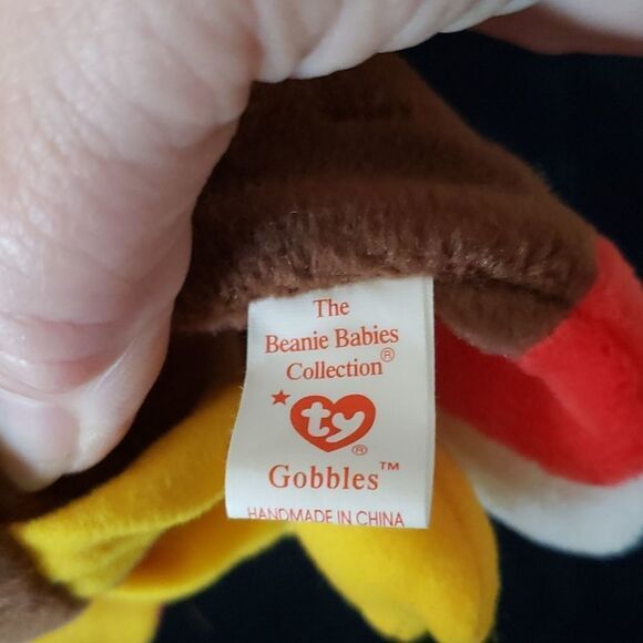Vintage 1997 "Gobbles" Turkey Beanie Baby PE Pell - Picture 9 of 9